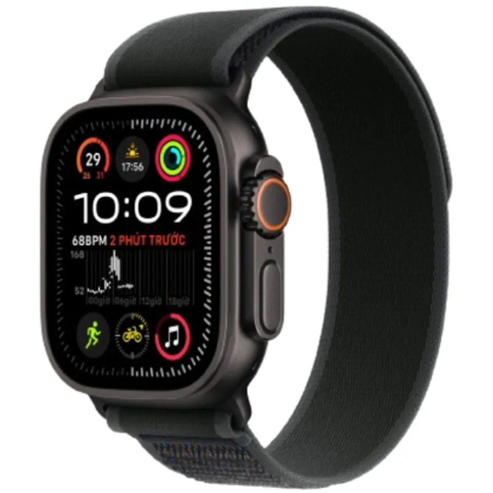 Apple Watch Ultra 2 2024 49mm 4G Viền Titan Đen Dây Alpine Size M-Titan Đen