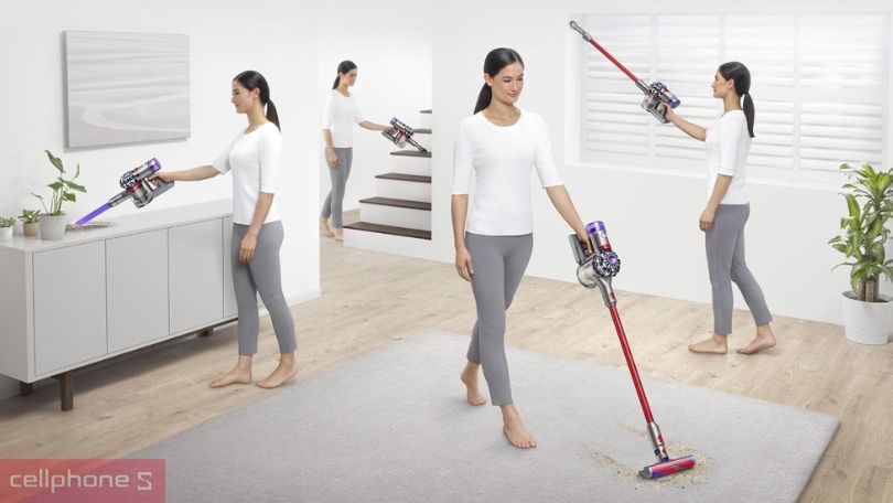 Lực hút máy hút bụi Dyson V8 Slim Fluffy