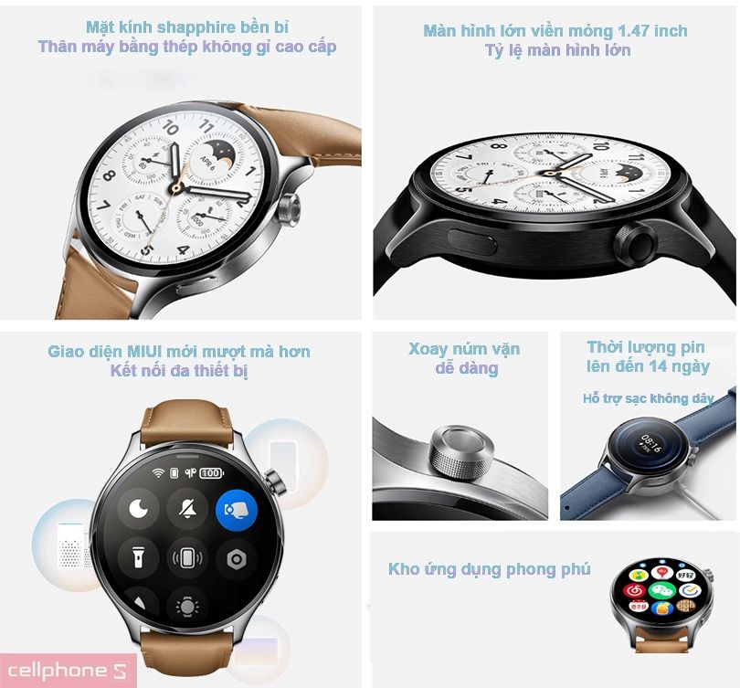 Đồng hồ Xiaomi Watch S1 Pro - Đồng hồ sức khỏe với độ bền ấn tượng