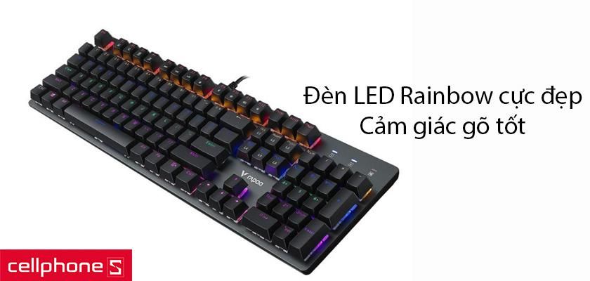 Bàn phím cơ Rapoo V500SE Rainbow Blue Switch