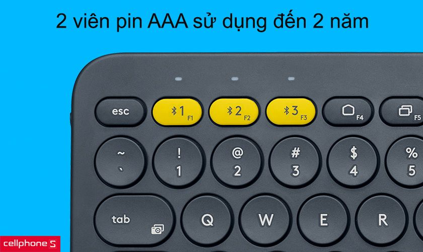 2 viên pin AAA sử dụng đến 2 năm