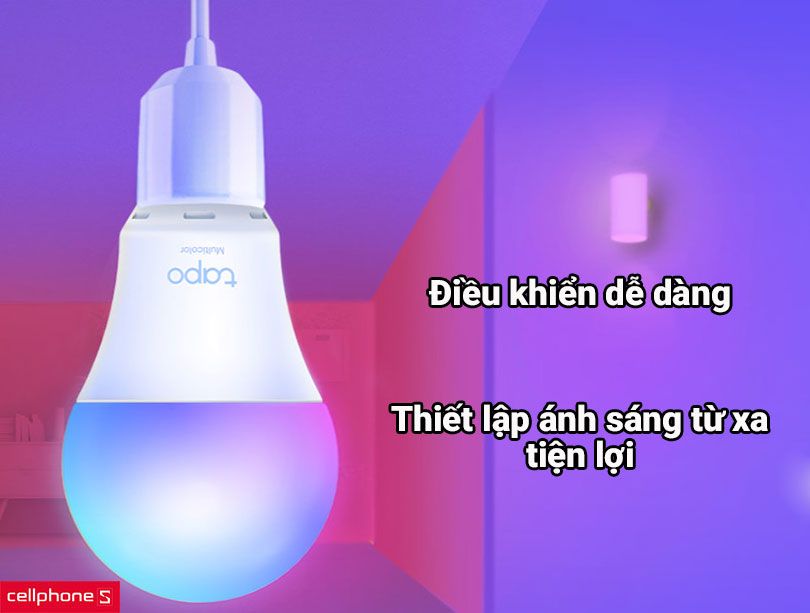 Điều khiển dễ dàng và thiết lập ánh sáng từ xa thuận tiện