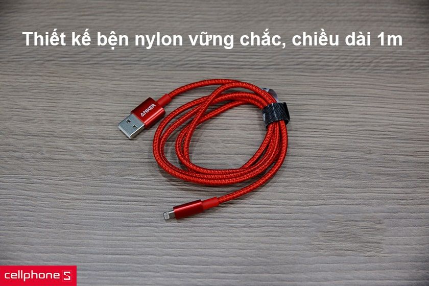 Cáp Anker Braided Nylon Lightning 1m A8152 | Giá rẻ