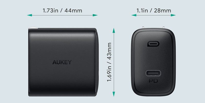 Sạc nhanh Aukey USB-C PD 18W PA-F1 JU.232.B-C