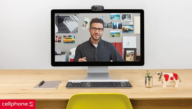 Webcam Logitech C310 HD 720P - Thiết kế nhỏ gọn, quay hình sắc nét
