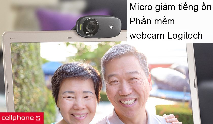 Micro giảm tiếng ồn, phần mềm webcam Logitech nhiều tính năng