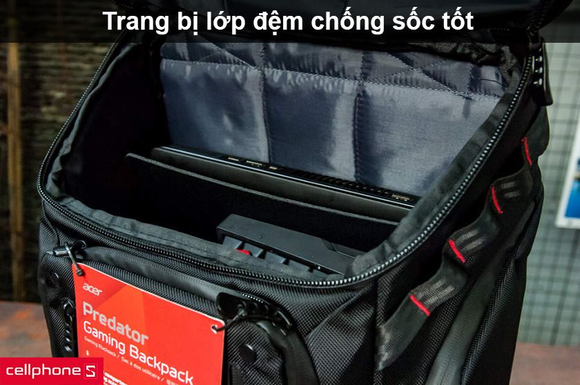 Trang bị lớp đệm chống sốc tốt