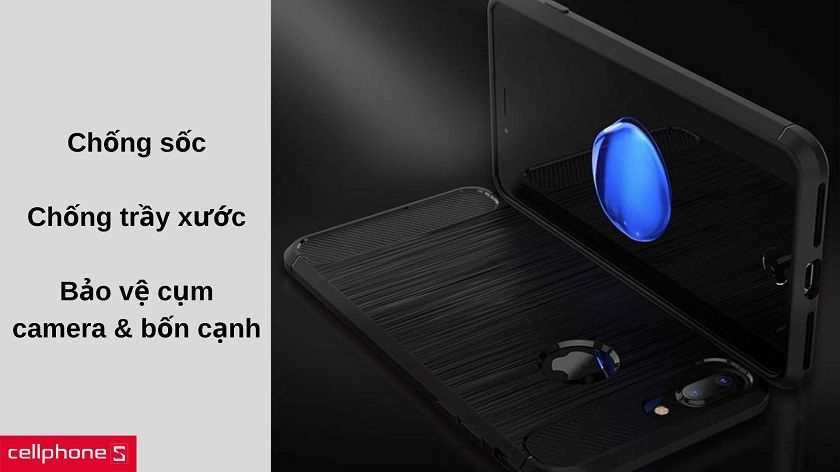 Bảo đảm chống sốc & chống trầy xước toàn diện cho iPhone 7 Plus & 8 Plus