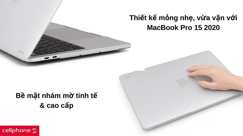 Ốp Lưng Jcpal Slim Matte Clear Cho Macbook Pro 15 2020