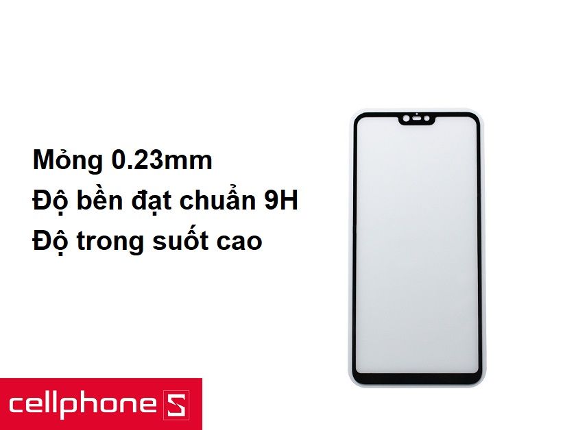 Dán màn hình Xiaomi Mi 8 Lite đạt độ mỏng 0.23mm, độ bền đạt chuẩn 9H