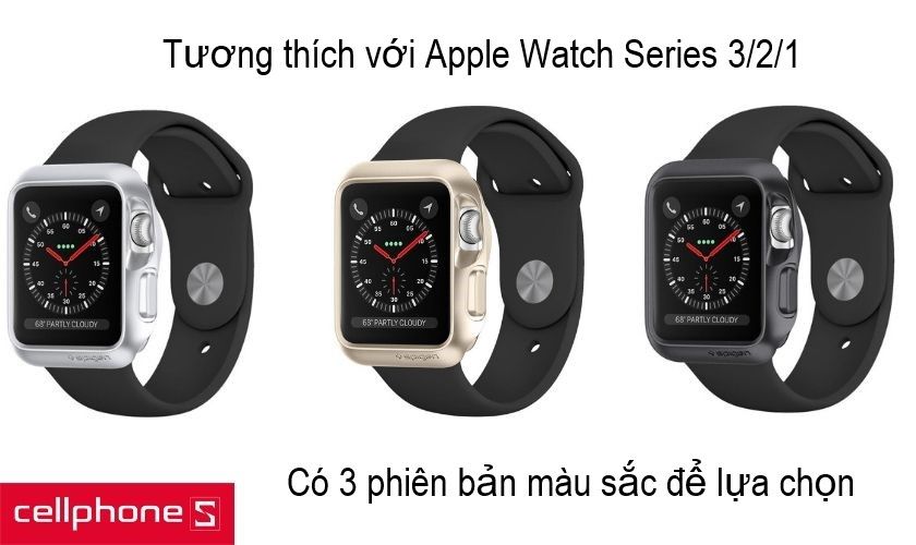 Tương thích với Apple Watch Series 3/2/1 (38mm) và có nhiều phiên bản màu sắc để lựa chọn