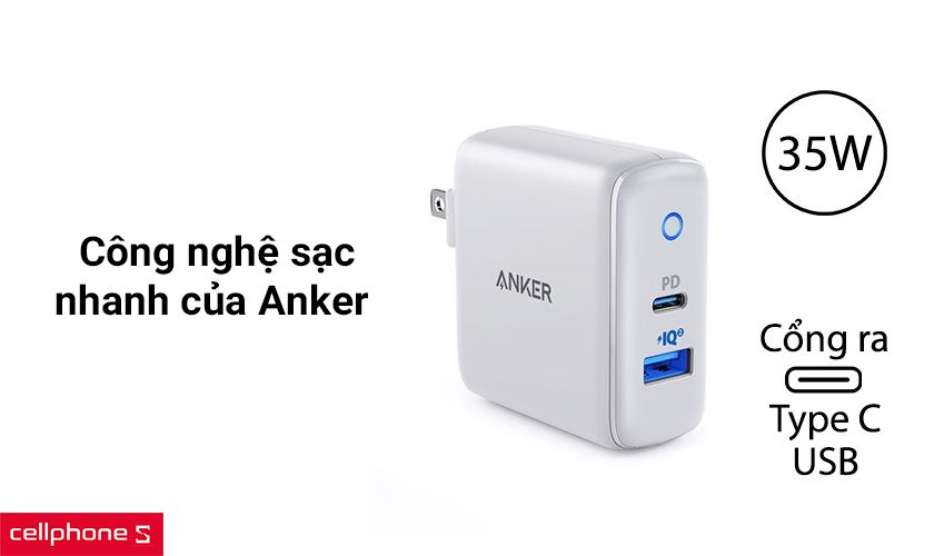 Áp dụng công nghệ sạc nhanh của Anker