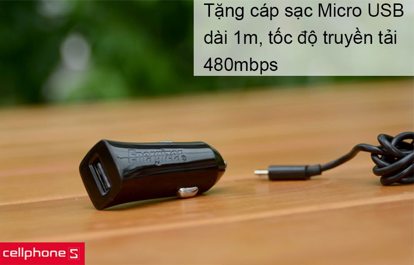 Tặng kèm cáp sạc Micro USB