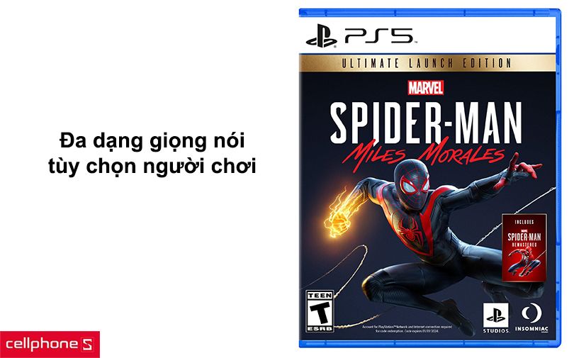 Đĩa game PS5 Spider Man Miles Morales Ultimate Edition Ecas 00015E | Giá rẻ