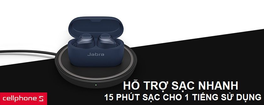  tai nghe còn hỗ trợ sạc nhanh, với 15 phút sạc cho 1 tiếng sử dụng