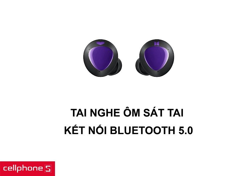 Tai nghe ôm sát tai với thiết kế bám vành cùng khả năng kết nối Bluetooth 5.0