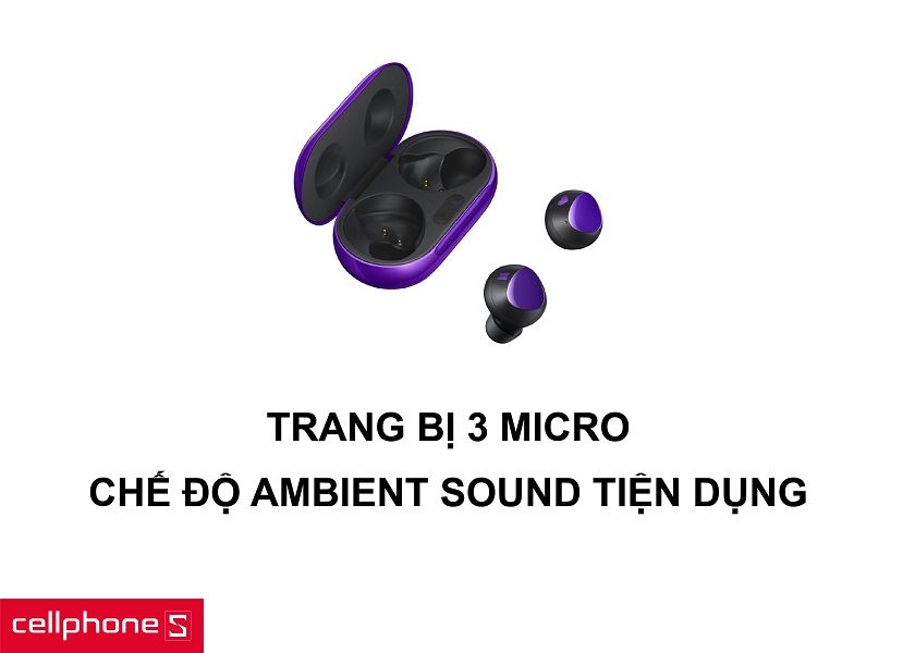 Trang bị 3 mic đàm thoại và lọc âm cùng chế độ nghe âm thanh bên ngoài Ambient