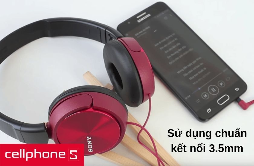 Sony MDR-ZX310AP sử dụng chuẩn kết nối 3.5mm