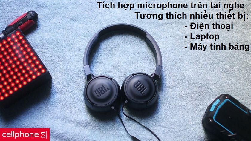 Tích hợp microphone trên tai nghe cùng khả năng tương thích nhiều thiết b