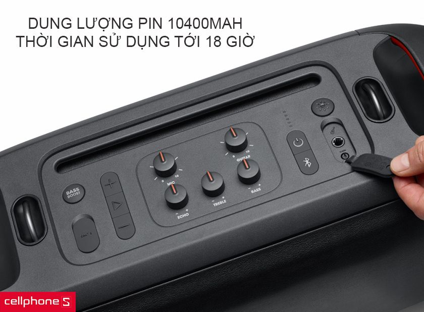 Dung lượng pin 10400mAh cho thời gian sử dụng tới 18 giờ