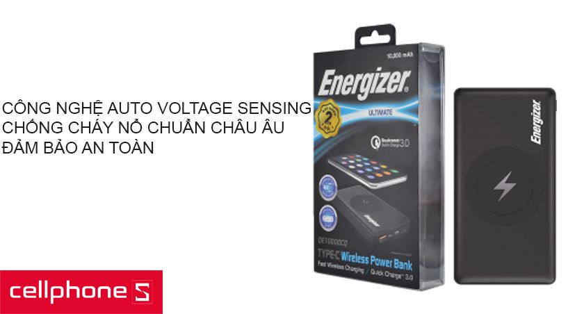 Sạc an toàn với công nghệ Auto voltage sensing