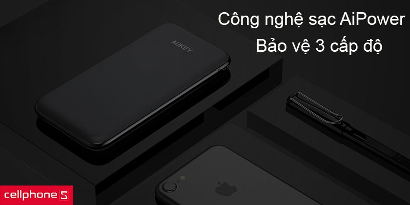 Sạc nhanh với công nghệ sạc thông minh AiPower, an toàn với công nghệ bảo vệ 3 cấp độ