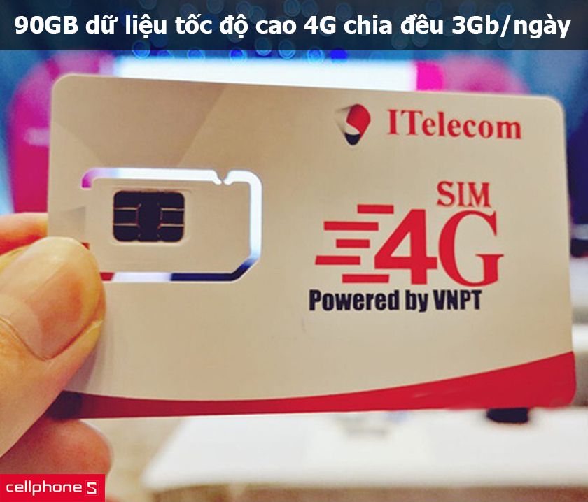 Sim 4G ITelecom – Vinaphone May77 3GB/ngày