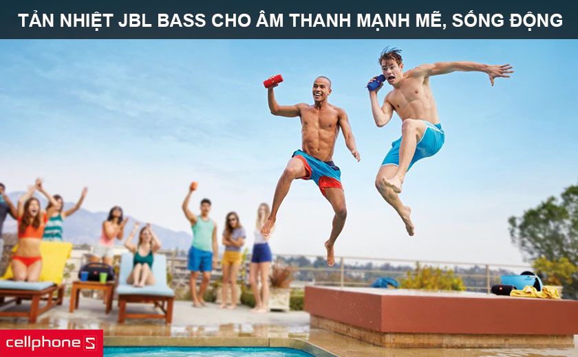 JBL Flip 4 mang lại âm thanh mạnh mẽ trong từng giai điệu