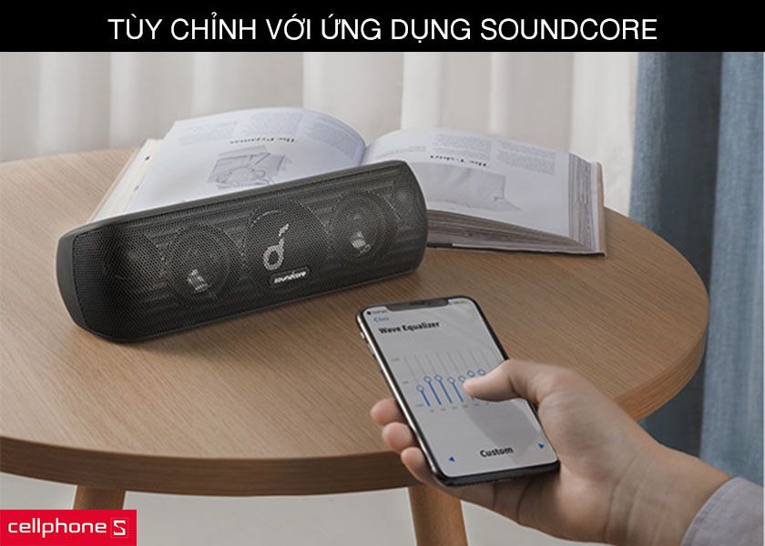 ứng dụng SoundCore, bạn có thể chỉnh âm treble tăng vọt, nhấn chìm âm bass