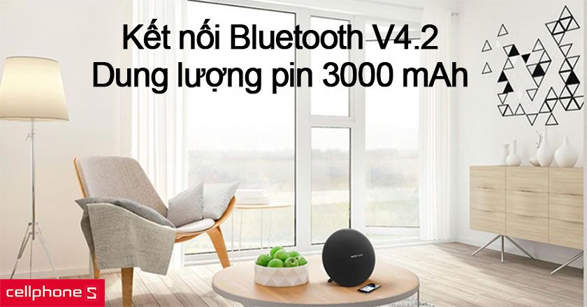 Kết nối dễ dàng với Bluetooth V4.2 cùng dung lượng pin 3000 mAh cực khủng