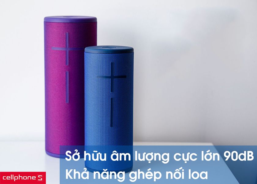 Sở hữu âm lượng cực lớn 90dB và khả năng ghép nối loa