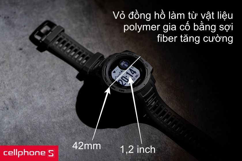 Đồng hồ thông minh Garmin Instinct Tactical có thiết kế trẻ trung, năng động