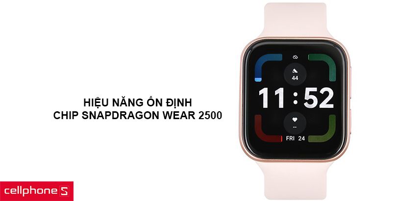 Hiệu năng ổn định với chip Snapdragon Wear 2500 