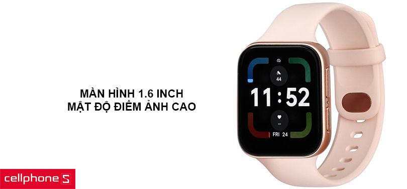 Smartwatch màn hình 1.91 inch, mặt kính cong