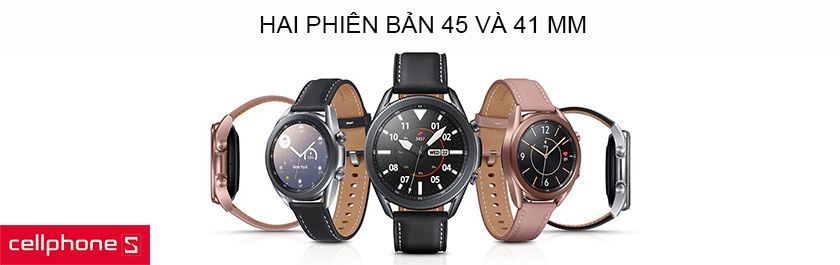 Hai phiên bản 45 và 41 mm cùng với màn hình tương ứng là 1.4 và 1.2 inches