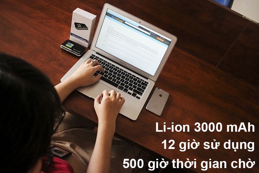 thời lượng pin lên đến 12 giờ