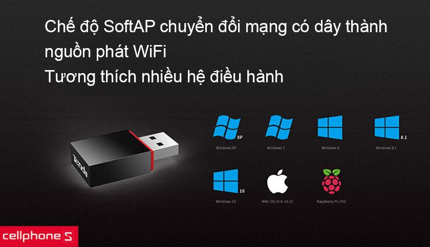 Chuyển đổi thiết bị thành nguồn phát WiFi nhờ chế độ SoftAP, tương thích với nhiều hệ điều hành