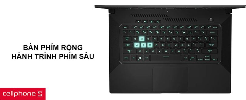 Thiết kế đậm chất gaming, màn hình IPS kích thước lớn