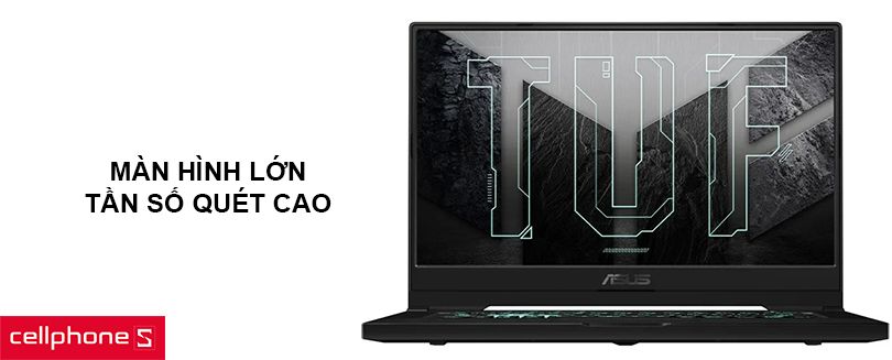 Thiết kế đậm chất gaming, màn hình IPS kích thước lớn