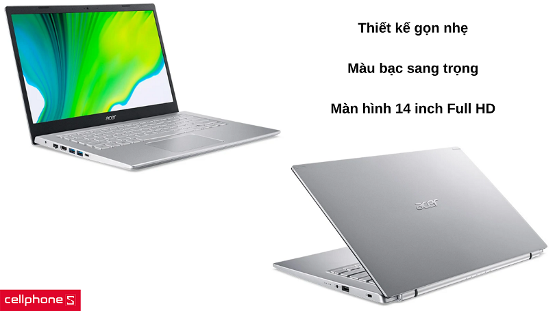 Laptop Acer Aspire 5 A514-54-5127 NX.A28SV.007 - Thoải mái làm việc với hiệu năng cao