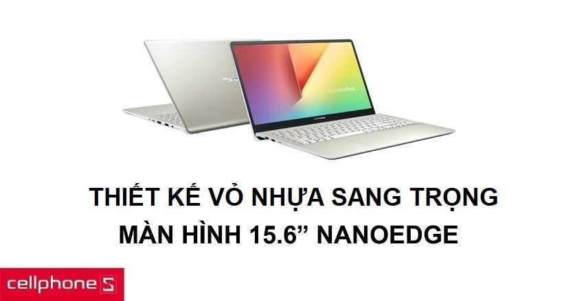 Thiết kế vỏ ngoài kim loại sang trọng, tinh tế cùng màn hình chống loá 15.6 inches