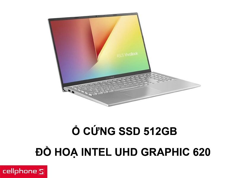 Truy xuất dữ liệu nhanh chóng với SSD 512GB cùng đồ hoạ Intel UHD Graphic 620