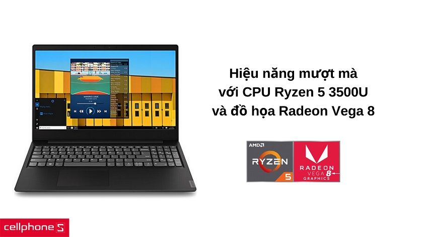 Bộ vi xử lý Ryzen 5 3500U và đồ họa Radeon Vega 8 cao cấp đến từ AMD