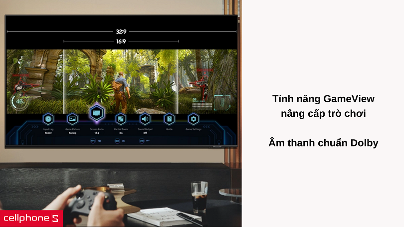 Kết nối gaming cùng GameView và âm thanh chuẩn Dolby