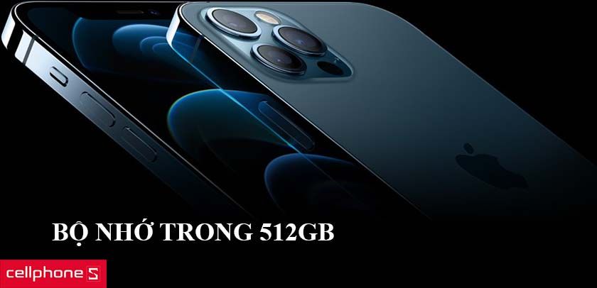 Bộ nhớ trong 512GB thoải mái sử dụng, lưu trữ mọi dữ liệu