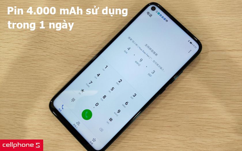 Huawei Nova 5i có pin dung lượng 4.000 mAh