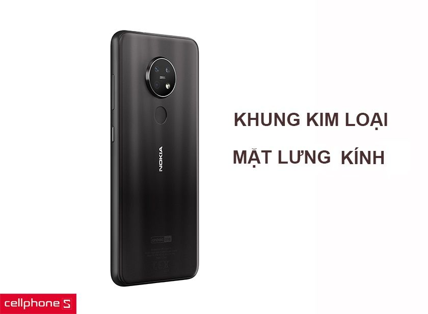 Nokia 7.2 có thiết kế nguyên khối