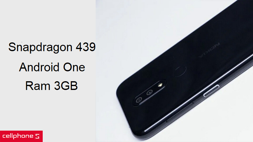 Vi xử lý Snapdragon 439, RAM 3GB và tích hợp cảm biến vân tay
