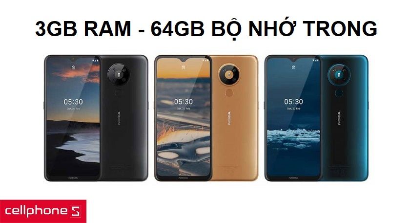 RAM 3GB với bộ nhớ trong lưu trữ 64GB