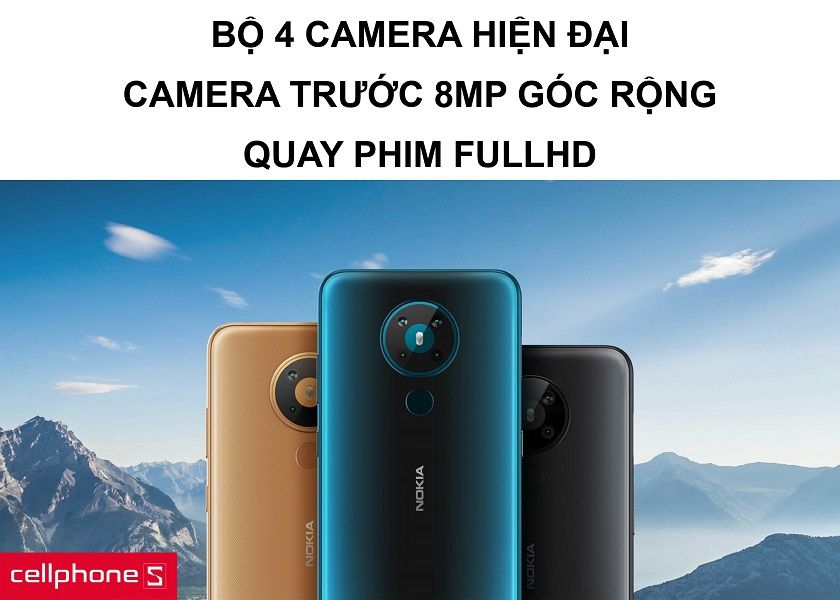 Bộ tứ camera sau hiện đại, quay video FHD cùng một camera trước góc rộng 8MP